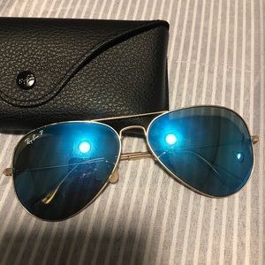 Ray-ban blue lens aviator sunglasses